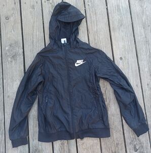 Nike Black Hooded Windbreaker Jacket